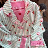 Autumn Winter Women PJS Cotton Ground Wool Sleepwear Warm Thick Cartoon Long Sleeve Pants Pajamas Ladies Homewear Month Clothes - Image 5
