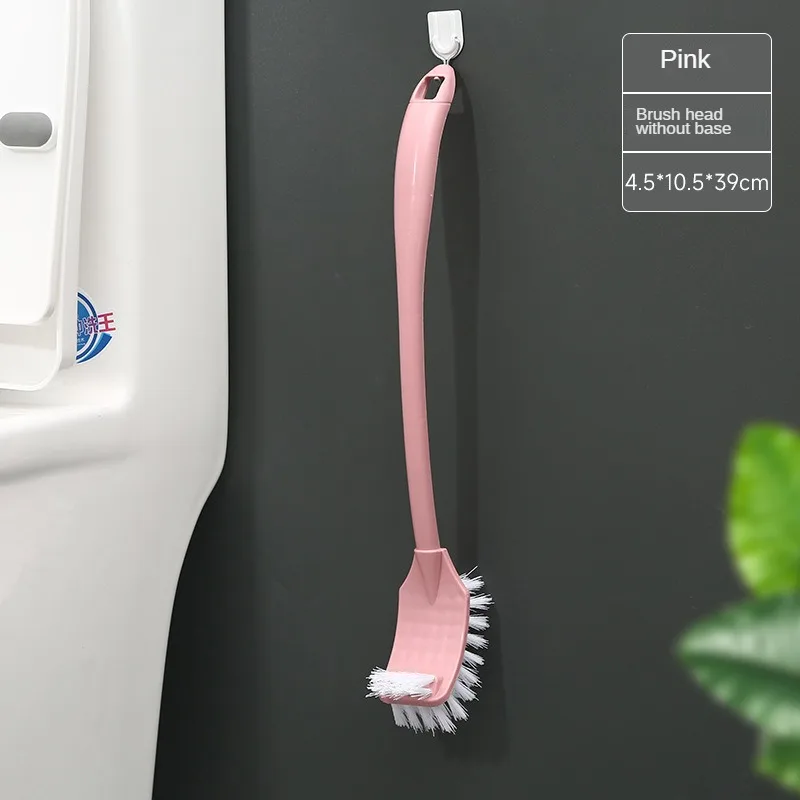 1/2PCS Toilet Brush Two-sided Design Brush Head Two-way Decontamination Arc Curve Household Toilet Brush Cleaning Brush Bathroom images - 6