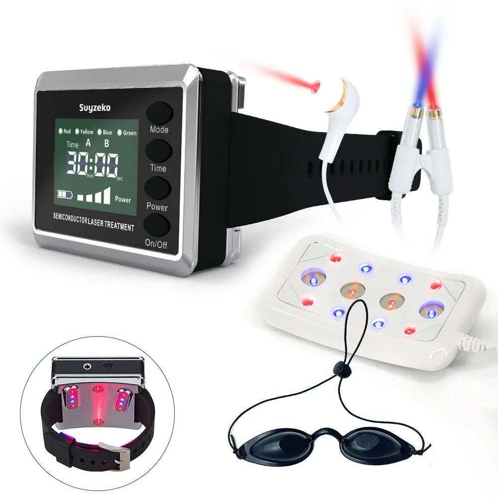 Low Intensity Cold Laser Therapy Wrist Watch For Diabetes Laser Therapy Rhinitis Clinical Medical Laser Infrared Red Light Devic