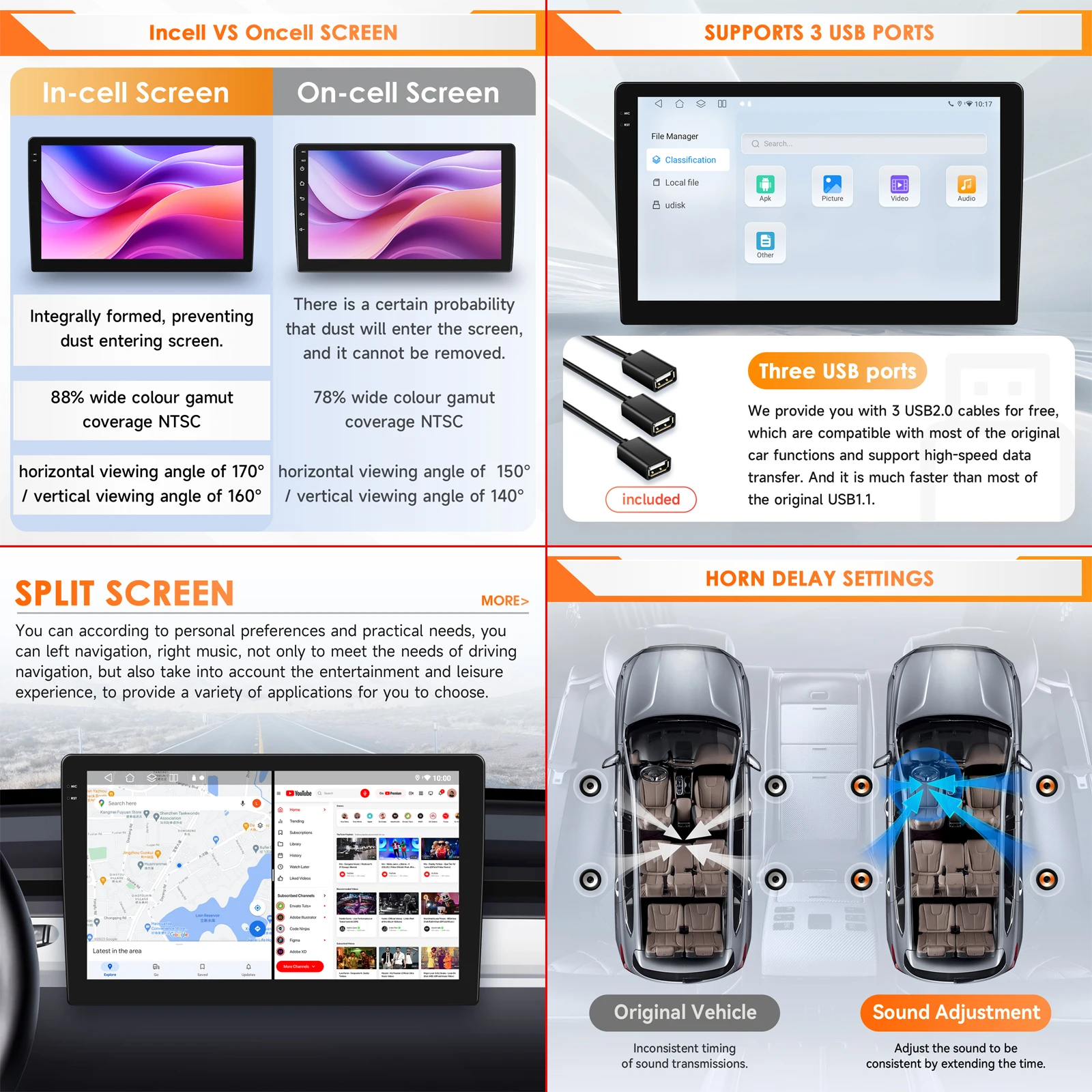Reproductor de Radio para Auto Android 2Din para Mazda 3 II Mazda3 BL 2010-2013, Carplay Inalámbrico, GPS, Reproductor Multimedia de Video para Auto, Estéreo, Cámara de 360° 5
