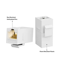 ZoeRax RJ45 CAT6 Keystone Coupler Female to Female Insert Coupler, UTP CAT6 Keystone Inline Coupler White - Image 6