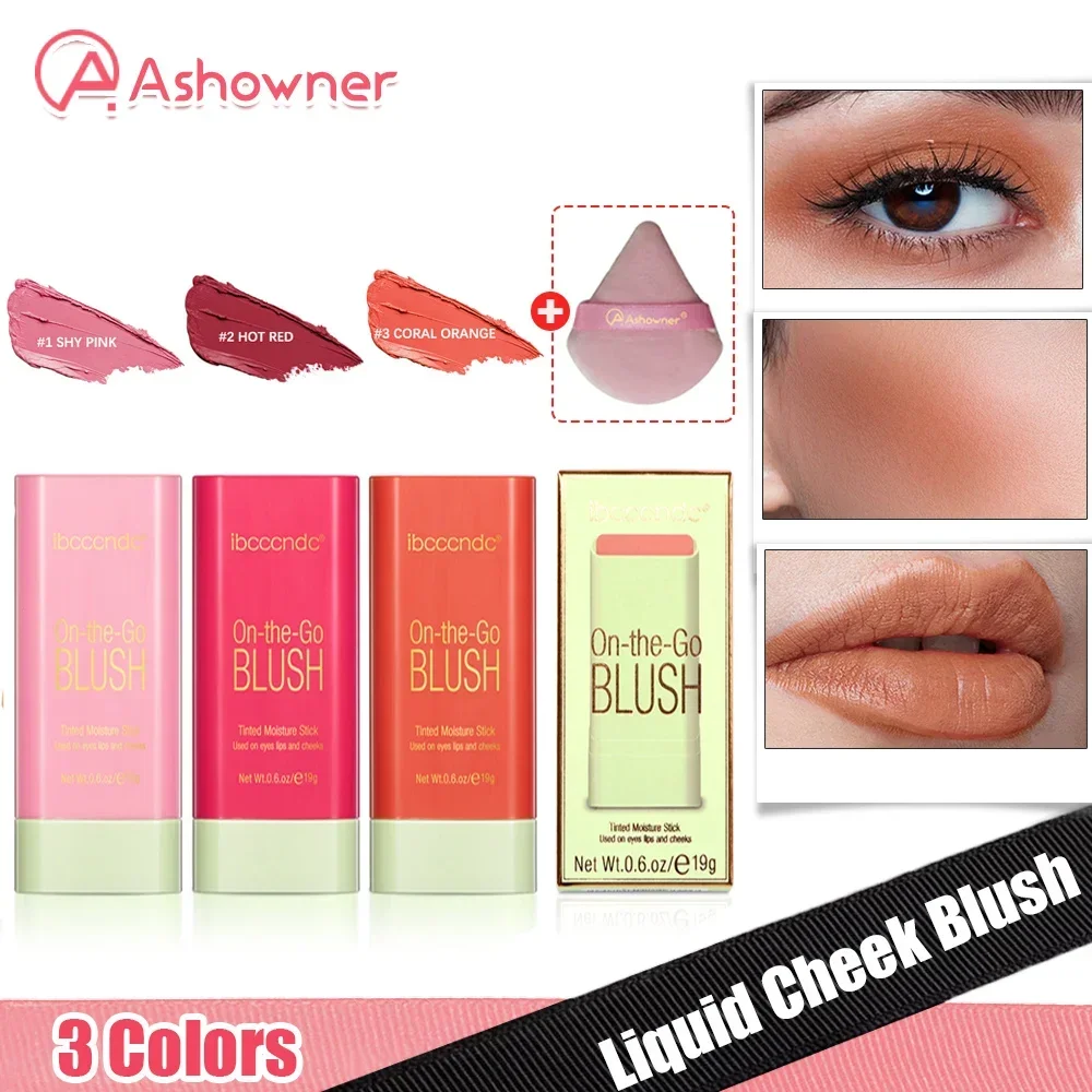 

Liquid Cheek Blush Facial Nourishing Blush Gel Cream Natural Waterproof 3in1 Multi-purpose Eye Shadow Contouring Makeup Cosmetic