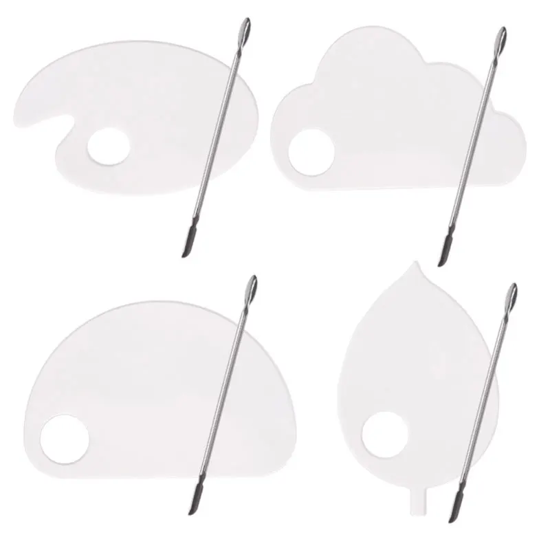 1Pc Nail Color Palette Gel Polish Pallet Mixing Drawing Paint Plate Pad Manicure Nail Art Display Shelf Accessori