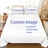Customized Bed Sheet 3D Print LOGO Photo Anime Flat Sheets Polyester 1-Piece Custom Bed Linens Queen King Twin For Dropshipping 1
