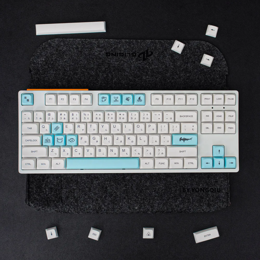 

GMK sea ​​salt 135 Keys PBT Keycap DYE-SUB XDA Profile Keycaps English/Japanese For Mechanical Keyboard 64/68/84/87/96/104/108