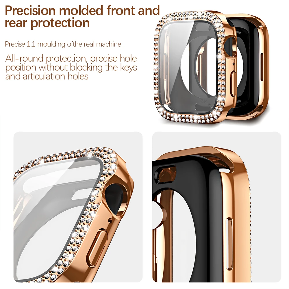 Luxury Diamond Bling Protective Glass + Cover