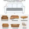 Spandex Jacquard Protector Jacquard Sofa Cushion Cover Corner Sofa Seat Cushion Slipcover Elastic Solid Color Couch Cover 6