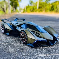 1:24 V12 Vision GT Gran Turismo Alloy Concept Sports Car Model Diecasts Metal Toy Racing Car Model Sound and Light Kids Toy Gift 1