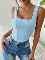 T-shirt chic et sexy pour femme et fille, haut d'été simple et décontracté 3