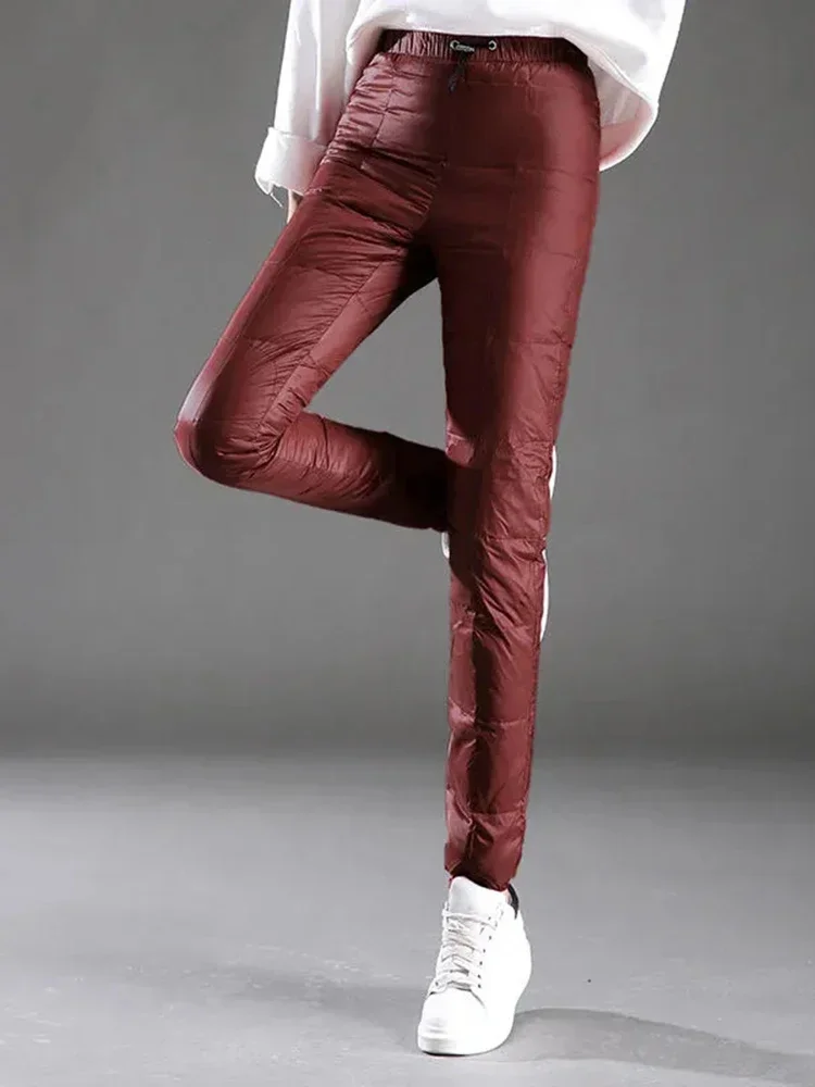

Snow Wear Pencil Pants Slim Down Cotton Thicken Casual Thick Warm Fluffy Women Skinny Pantalones High Waist Spodnie New Z354