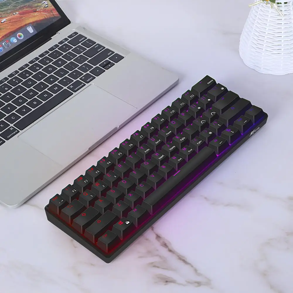 Royal Kludge-Teclado mecânico sem fio, RGB retroiluminado,