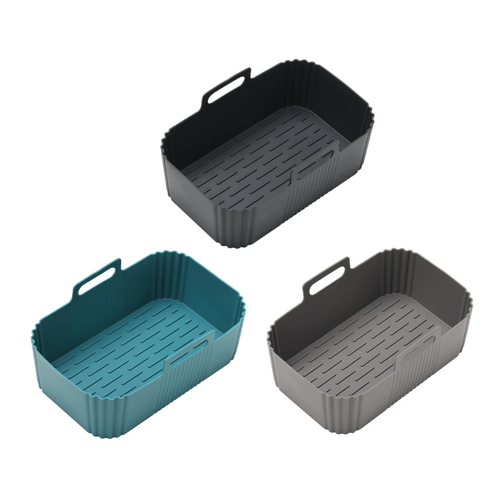 Air Fryer Silicone Tray Oven Baking Tray Pizza Fried Chicken Baking