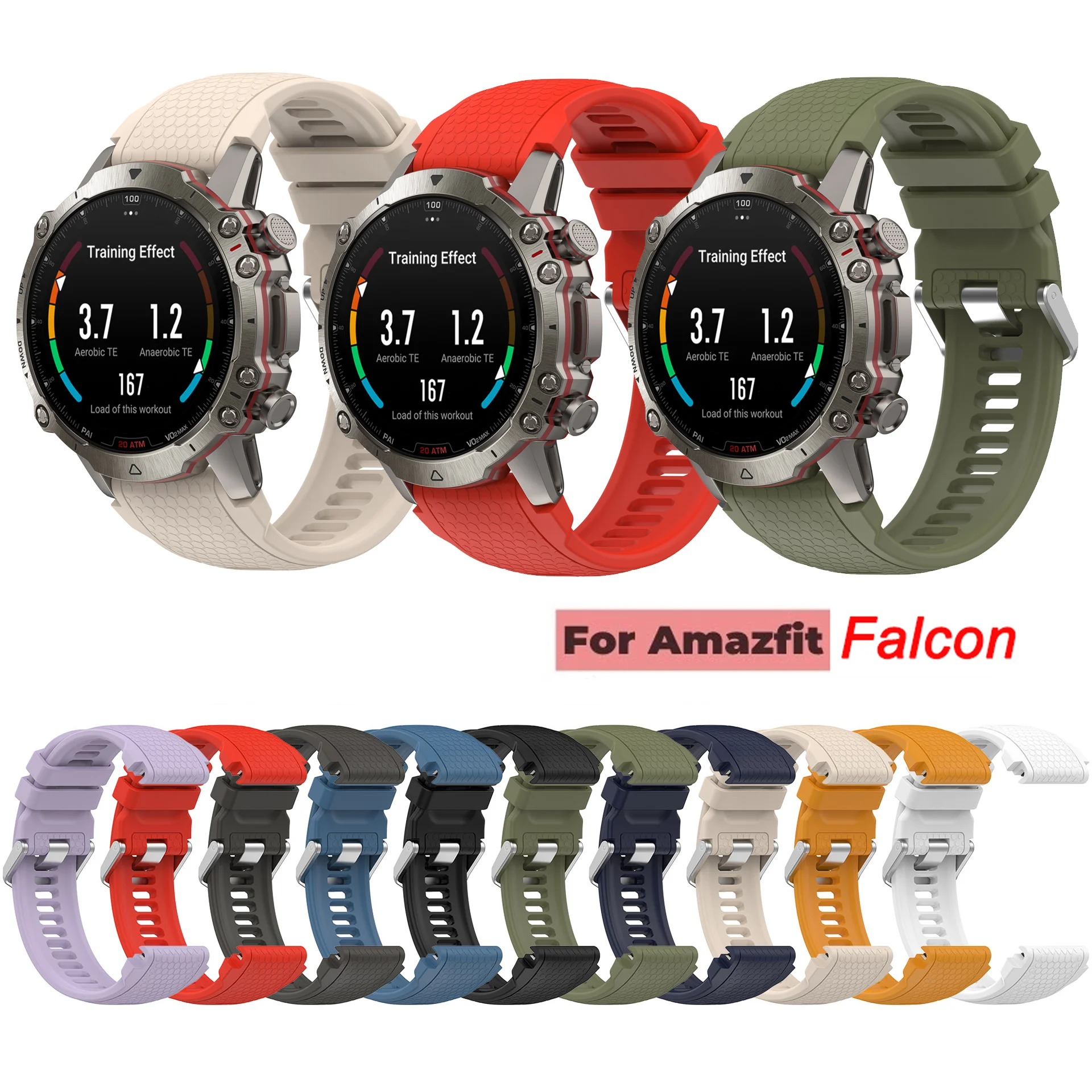

Ремешок для часов Huami Amazfit Falcom, мягкий силиконовый браслет для смарт-часов, аксессуары для amazfit falcon