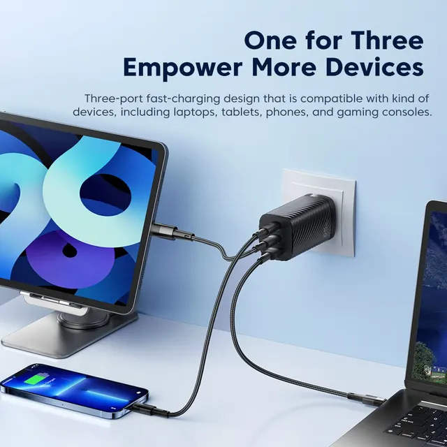 Cargador de teléfono USB tipo C GaN, 65W, para iPhone X, Xiaomi 13, MacBook, carga rápida de alta velocidad, QC 4,0, PD 3,0, tipo C - Image 4