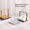 Flat Napkin Holder Metal Napkin Holder  Handle Modern Elegant  Paper Napkin Dispenser for Restaurant Hotel Home Office 1