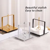 Flat Napkin Holder Metal Napkin Holder  Handle Modern Elegant  Paper Napkin Dispenser for Restaurant Hotel Home Office 1