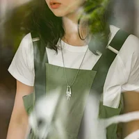 Maden Green Adjustable Strap Dress for Women Suspender Long Skirt Casual Loose Fit Cargo Sleeveless Dress for Summer - Image 2