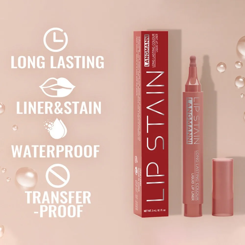 6 Colors Liquid Lip Liner Pencil Long Lasting Nude Lipstick Matte Lip Liner Stick Non-stick Cup Natural Lips Contour Pen Makeup_voghion.com