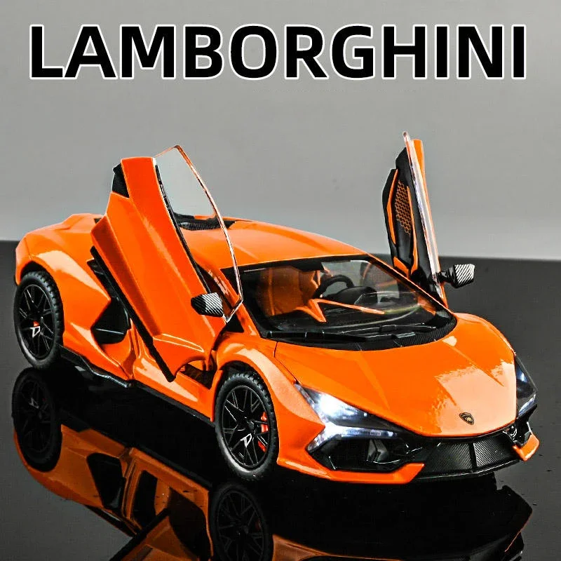 

1:24 Lamborghinis Revuelto, автомобиль-суперкар из сплава, Литые и игрушечные автомобили, металлическая Игрушечная модель автомобиля, модель со звуком и фотостудией, коллекционная игрушка