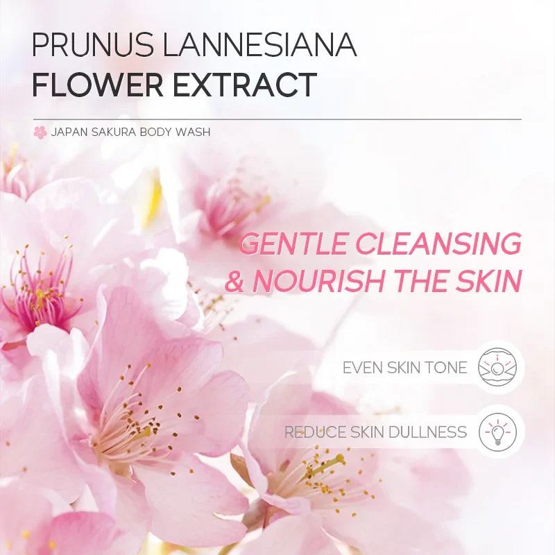 جل استحمام Laikou-Sakura ، مرطب طويل ، ناعم ، عطر...