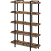 5-Tier, 68.9’’H Industrial Book Shelf, Large Bookcases and Bookshelves with Open Shelves, Open Display Shelves with Metal 6