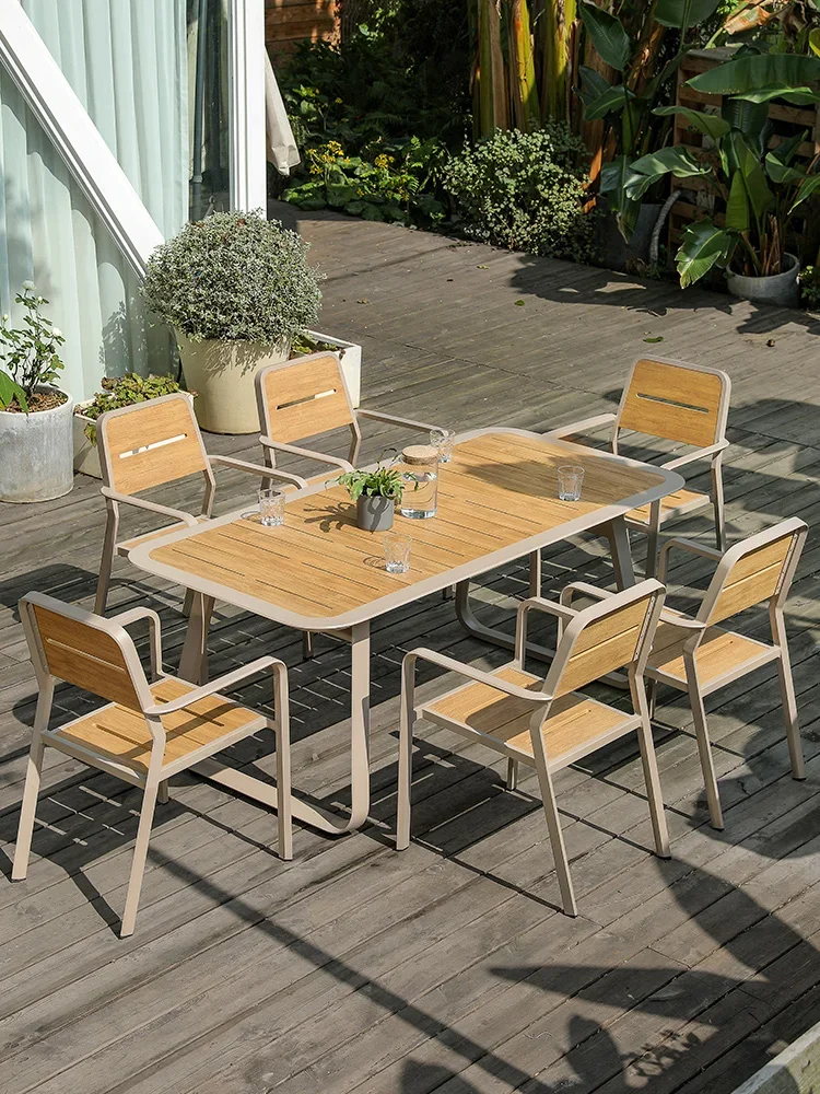 

Outdoor tables, chairs, courtyards, gardens, leisure villas, outdoor waterproof, sunscreen, and anti-corrosion wood