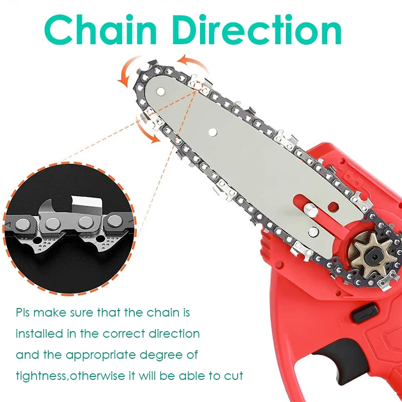 4 6 Inch Chain for Chainsaw Guide Parts Mini Electric Chain Saw Chains Steel Gardening Power Tools Accessory Replacement