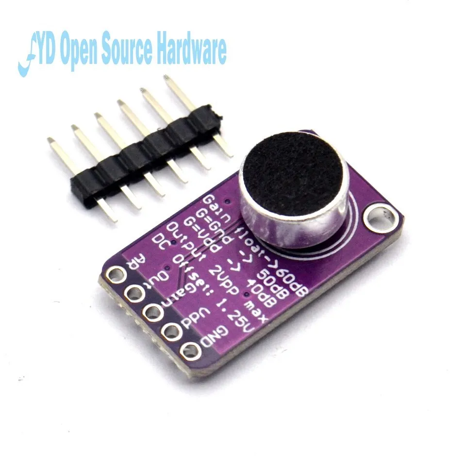 Electret Microphone Amplifier Stable Max9814 Module Auto Gain Control