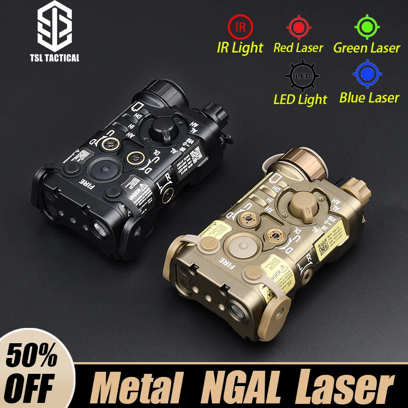 

WADSN Tactical All Metal L3 Version NGAL Red Green Blue Dot Laser IR Sight Pointer Airsoft Weapon Strobe Flashlight NGAL Laser