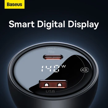 BASEUS 140W PD 3 1 Car Charger Fast Charge QC 3 0 Quick Charging for