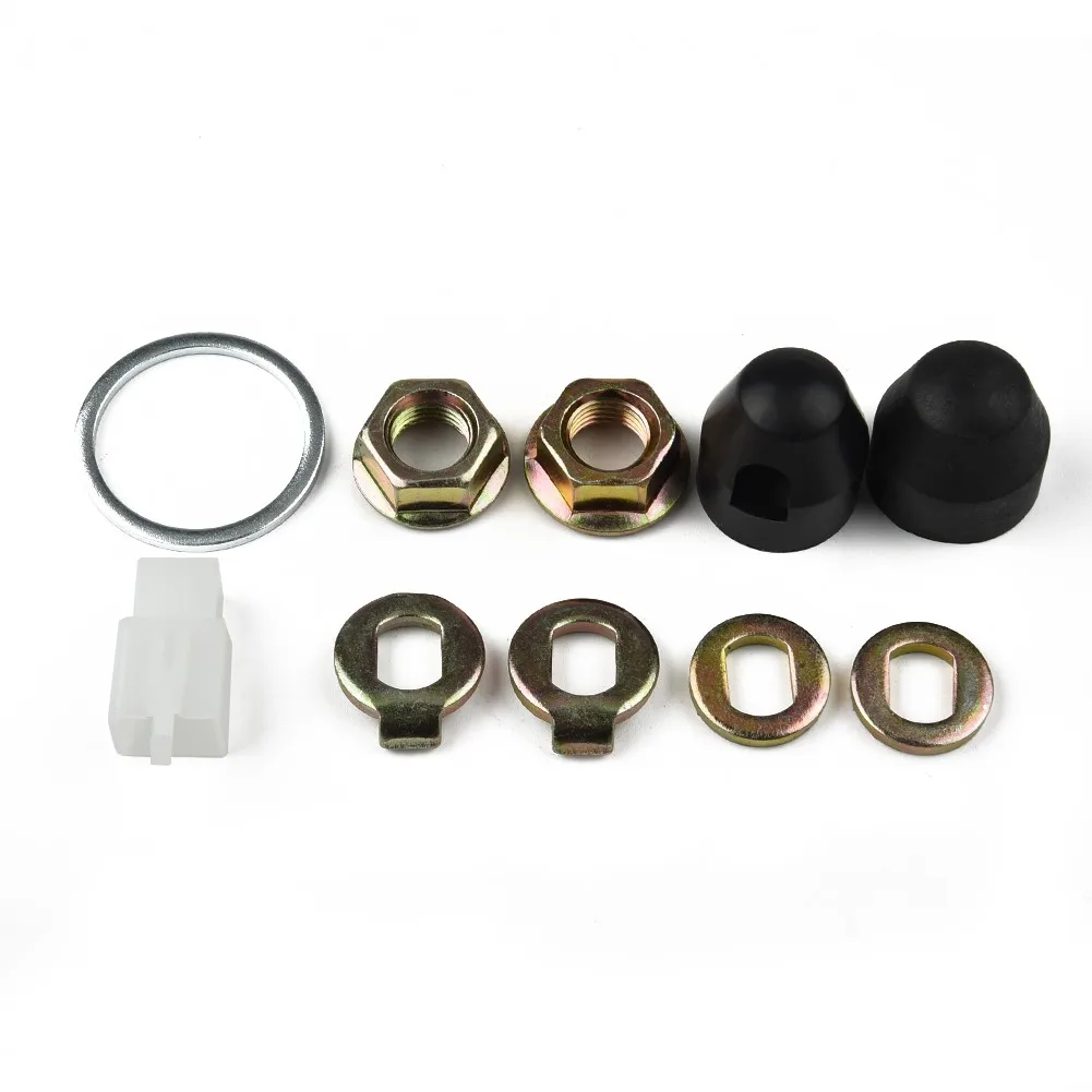 E-Bike Hub Motor Axle Kit with Lock Nut, Washer, Spacer, and Cover – Electric Bicycle Accessory Set