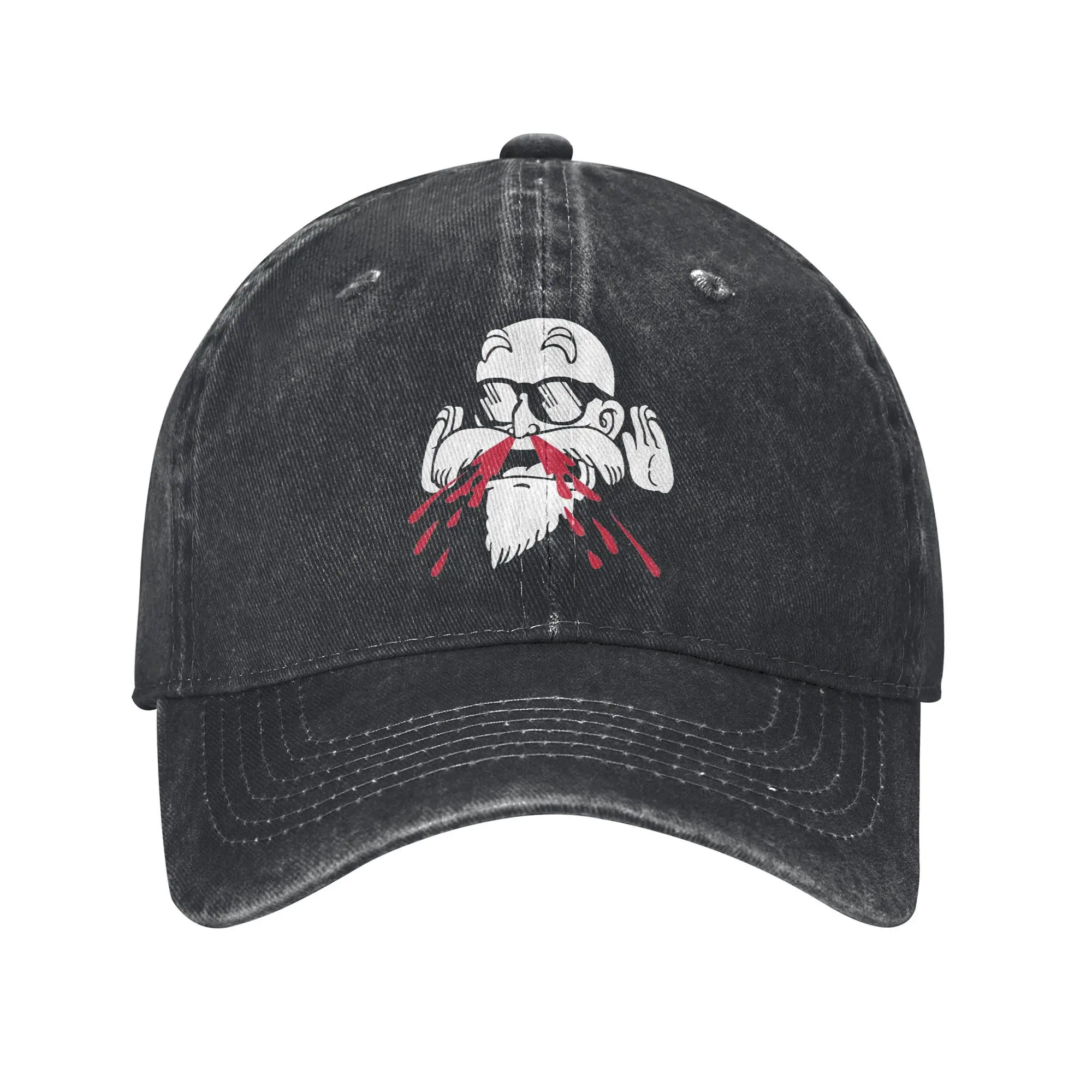 Master Roshi Distressed Denim Cap – Dragon Ball Z Unisex Adjustable Hat