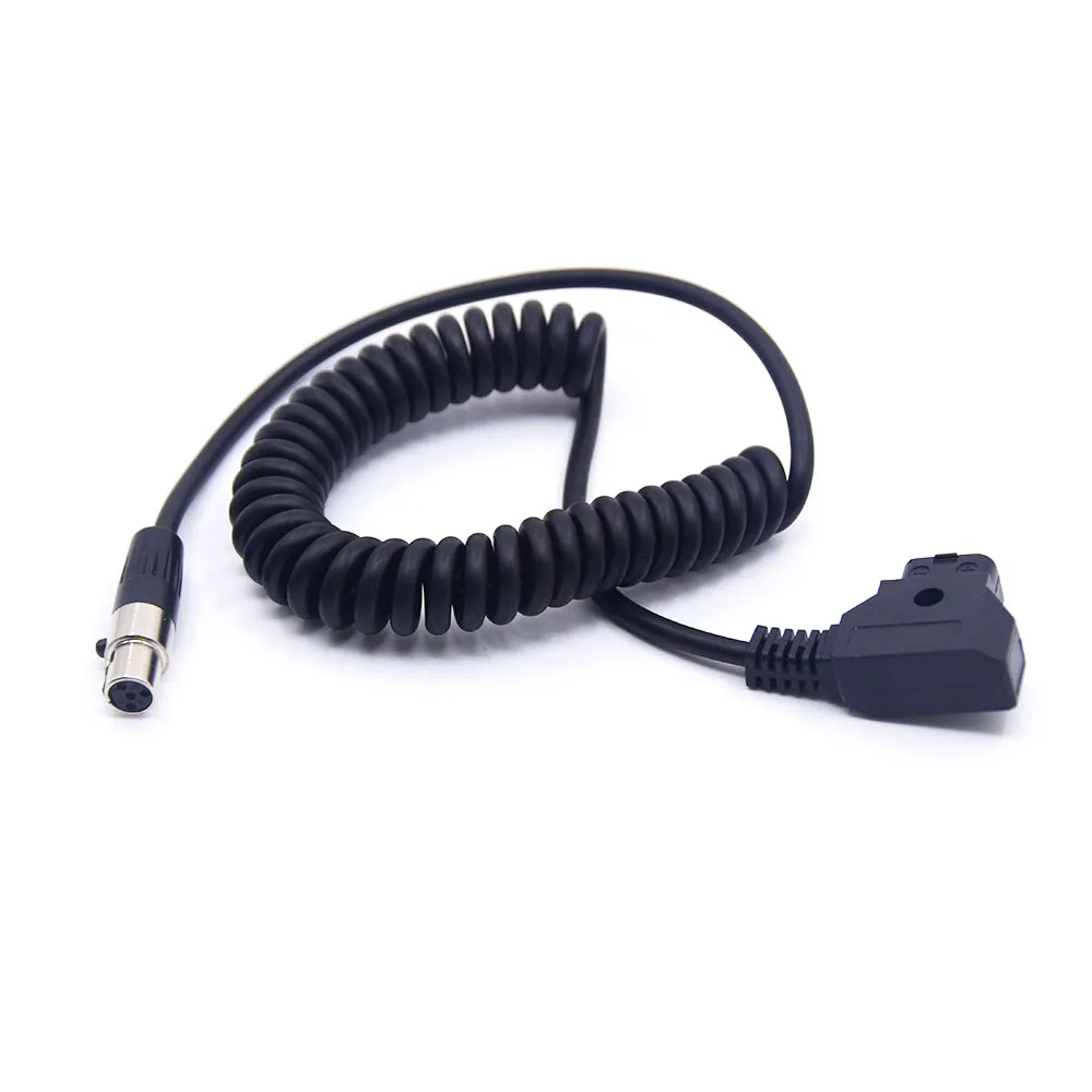 D-Tap Maschio A 4 Pin Mini Xlr Femmina Adattatore Cavo Di Alimentazione A Spirale Per Fotocamera Tvlogic Vfm Monitor Da 5.6 "Per Cavo Di Alimentazione