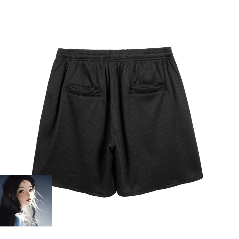 Mesh MADMESS Shorts Sports MDNS Drawstring V-shape Shortpant Men Women High Quality Hawaii Loose Casual Breathable Breeches