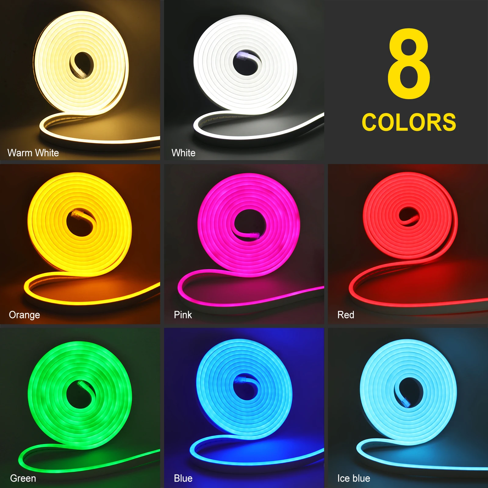USB LED 네온 사인 라이트 스트립 방수 DC5V 2835 120LEDs/M 블루 핑크 화이트 아이스 블루 룸 테이프 실리콘 백라이트 조명 1-5M