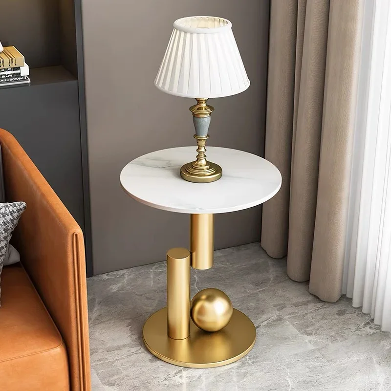 

Кофейный столик в скандинавском стиле, маленький золотистый журнальный столик для гостиной, современный мраморный пол, для прихожей, спальни, мебель для дома