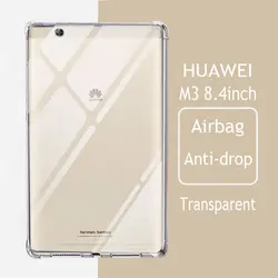 Enhanced Protective Transparent TPU Airbag Tablet Case - Shockproof and Anti-Drop Design for MediaPad M3 8.4 2016 (Transparent)