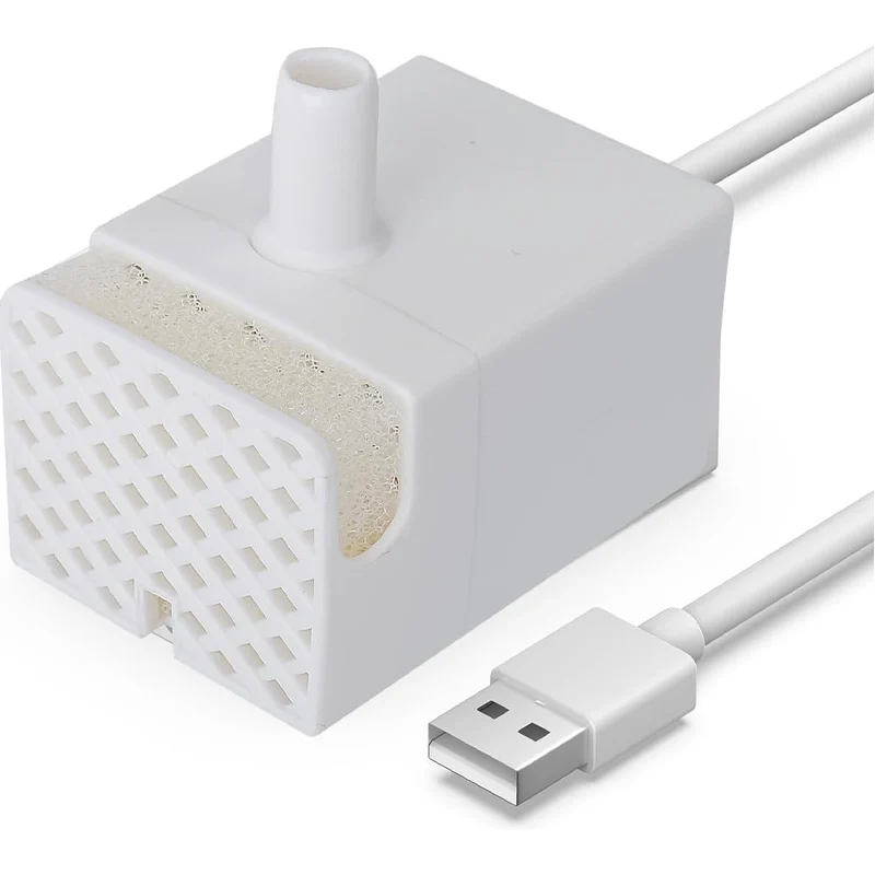 Replacement Pump with Light For Cat Water Fountain Pet Dog Water Dispenser 4.9ft Power Cable