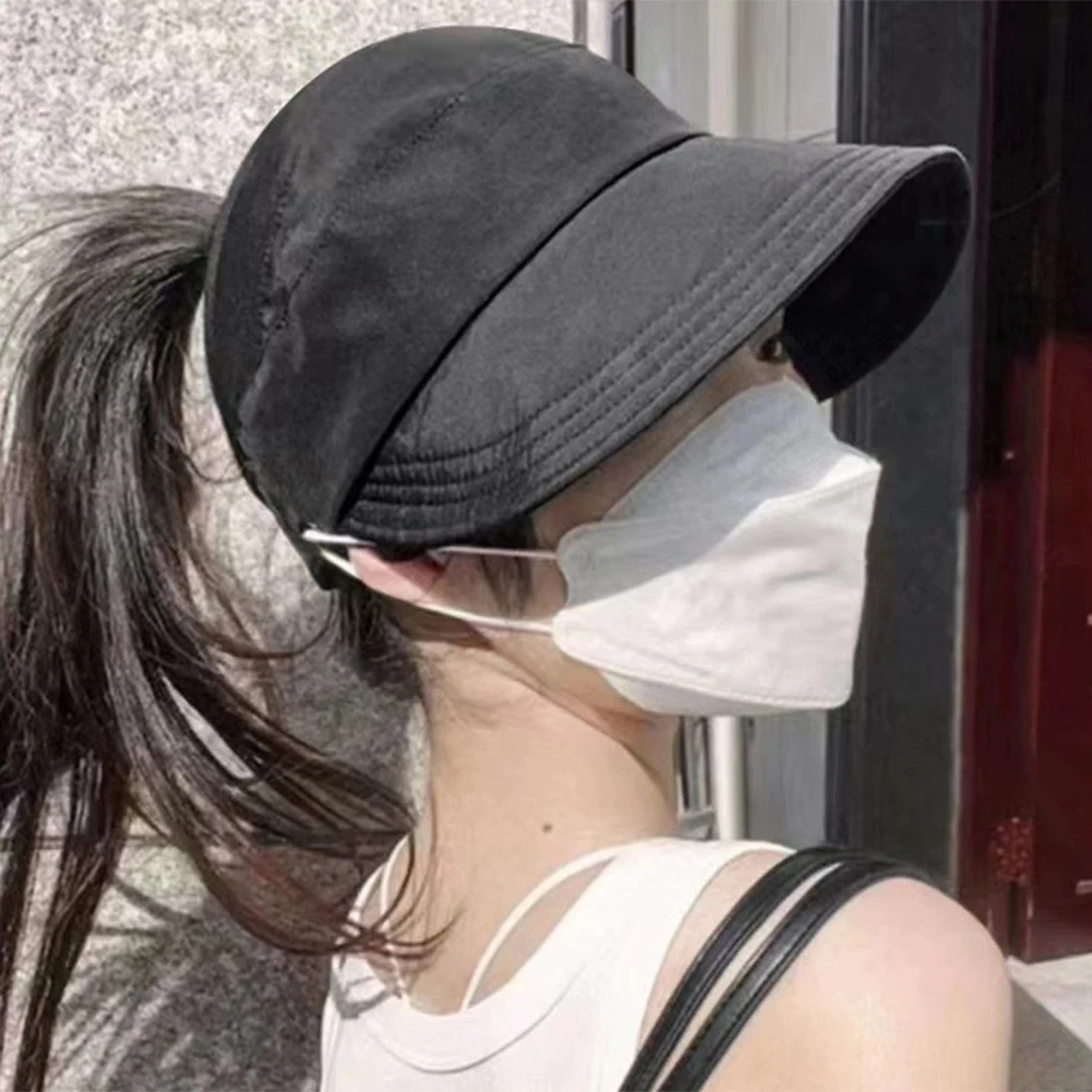 패션 여성 야외 자외선 차단 중공 탑 태양 모자 캠핑 하이킹 여행 해변 휴가를위한 모든 경기 통기성 모자