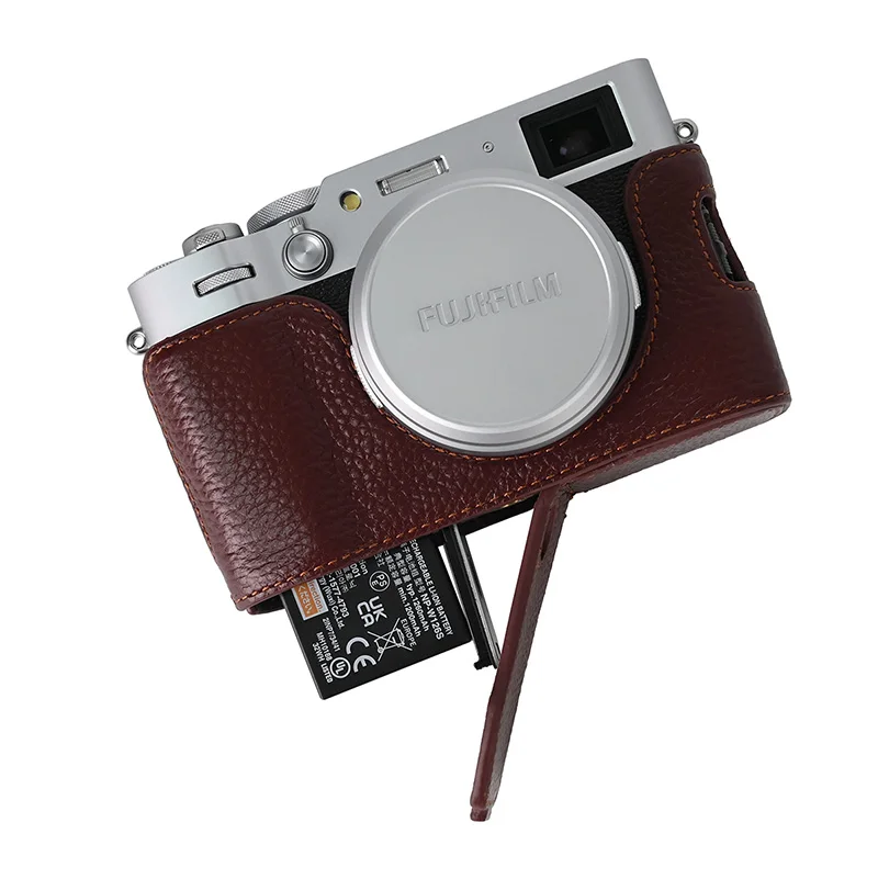 Custodia Protettiva In Pelle Shelv Mezza Borsa Per Fujifilm Fuji X100VI Accessori Per Fotocamere Custodia Protettiva Per Tracolla - Foto 11