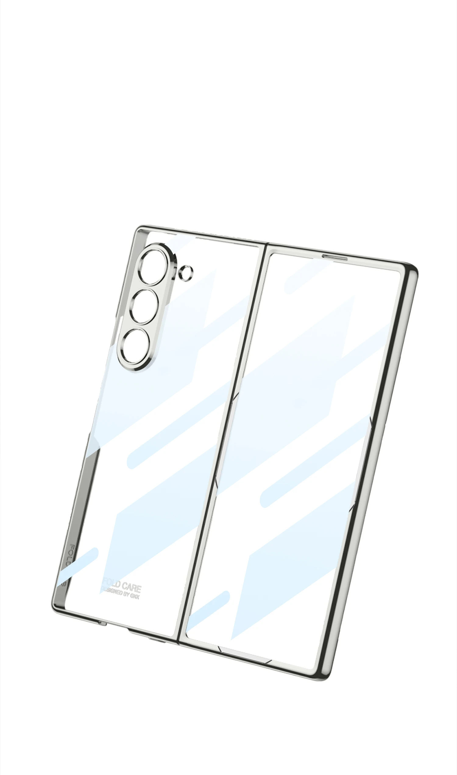 Luxury Plating Clear Case For Samsung Galaxy Z Fold 7 6 Front Screen Glass Prote