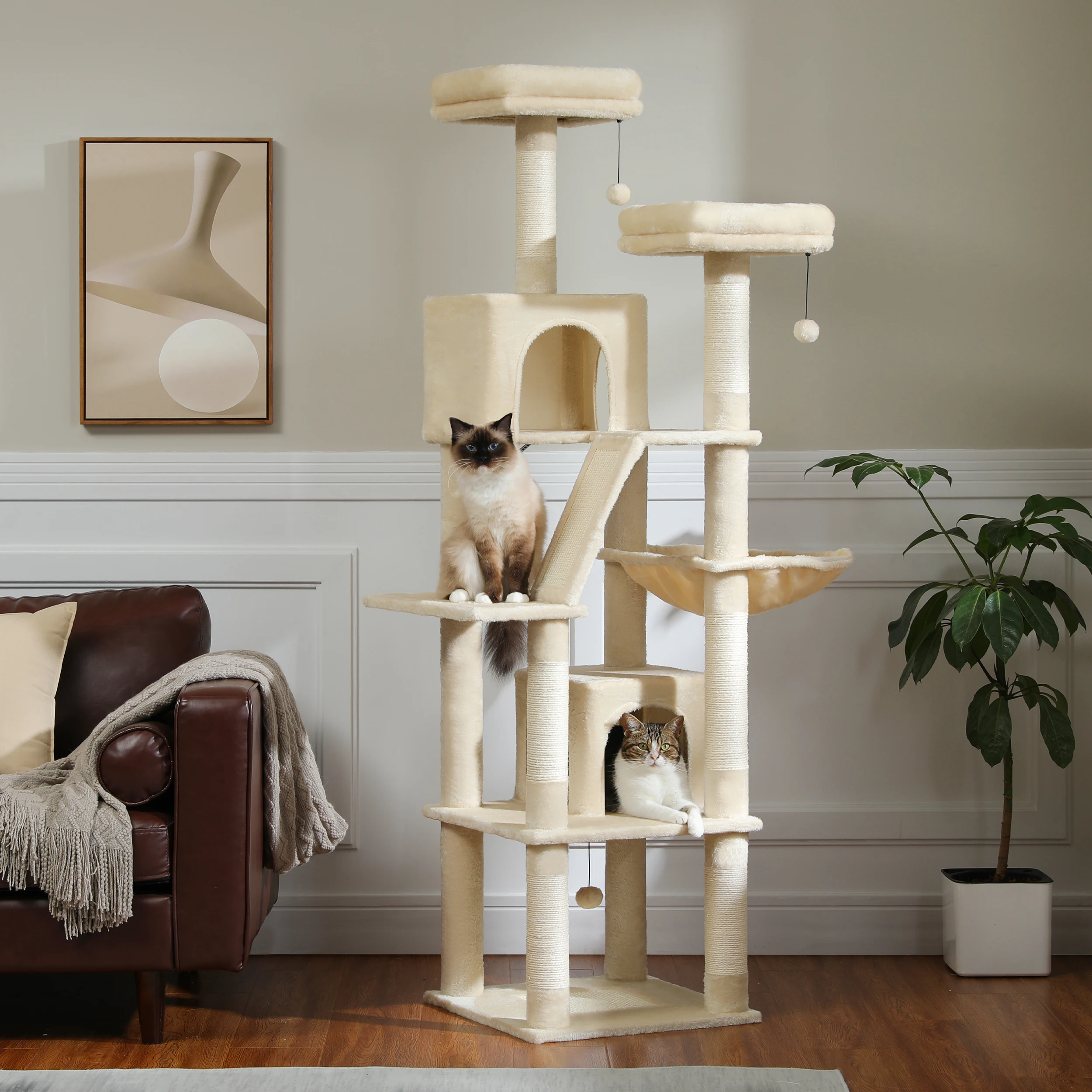 Multi-Level Cat Tree Condo Scratching post for Kitten Furniture 2