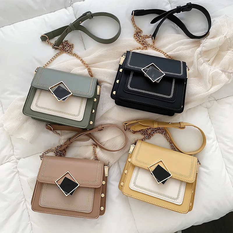 New Fashion Shoulder Bags Thick Chain Messenger Bags for Women 2023 Brand Designer Handbags and Purses Ladies Crossbody Bags
