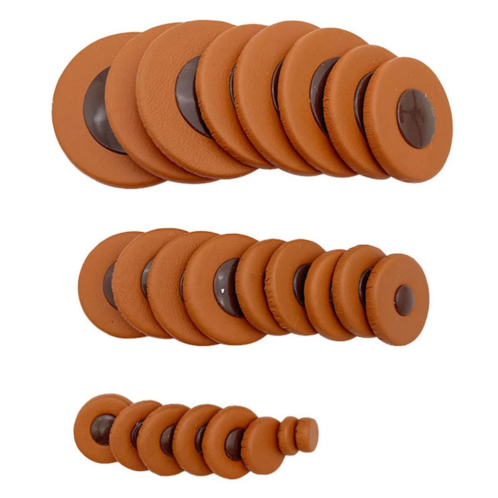Sax Repair Pads Multi Size Alto Sax Pads Professional Leather Saxophone Cushions Sax Leather Pads for Sax Enthusiasts Players