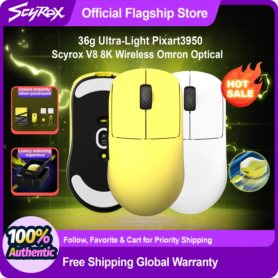 Scyrox V8 イエロー Amazon.co.jp: SCYROX(サイロックス) V8 2.4GHz ワイヤレス 両