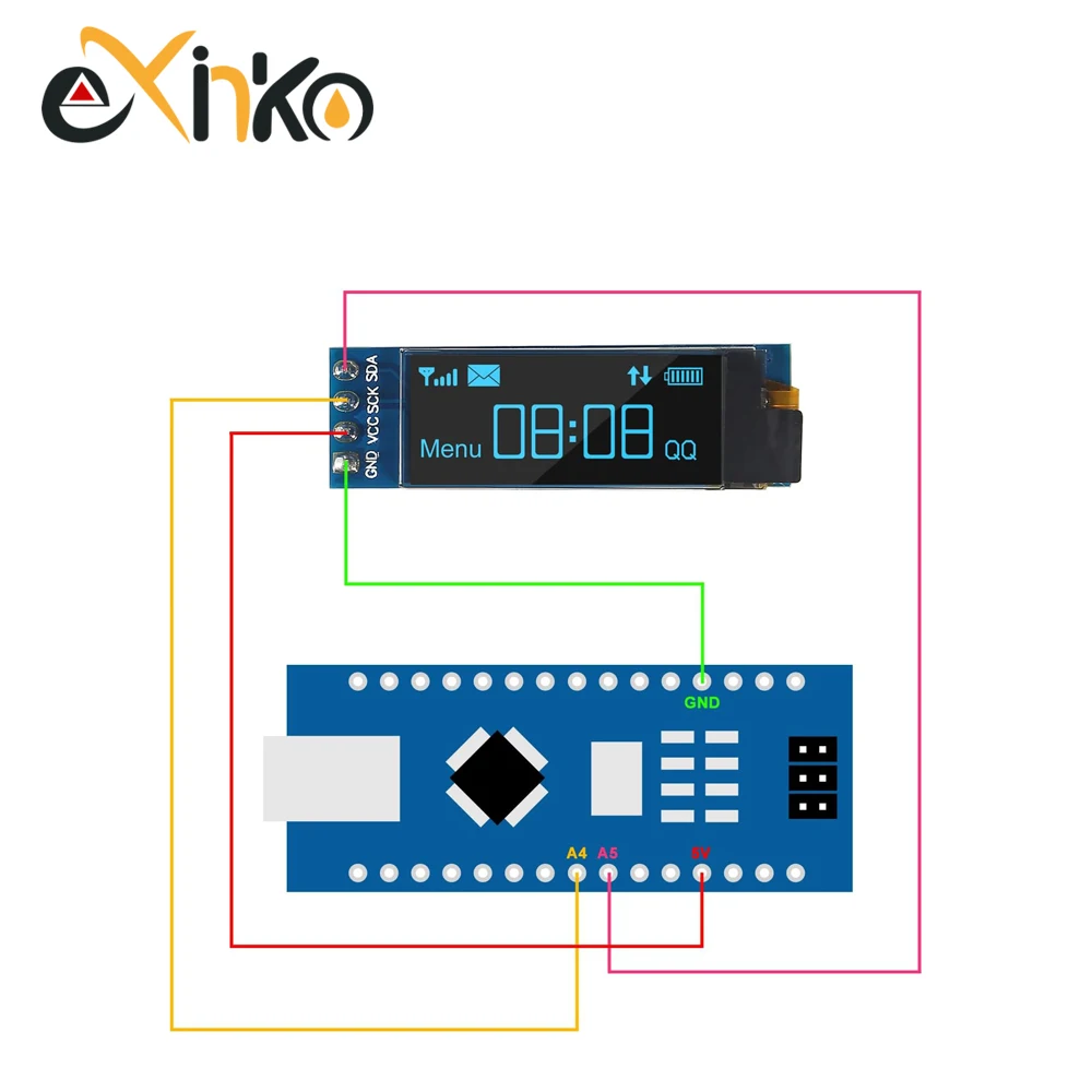 1-10pcs 0.91 inch OLED display module white/blue OLED 128X32 LCD LED Display SSD1306 12832 0.91 IIC i2C Communicate for ardunio 2