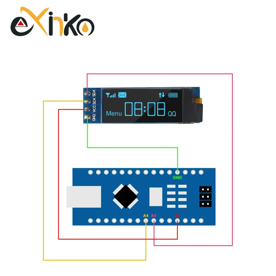 1-10pcs 0.91 inch OLED Display Module White/Blue OLED 128X32 LCD LED Display SSD1306 12832 0.91 IIC I2C Communicate for Arduino image 2