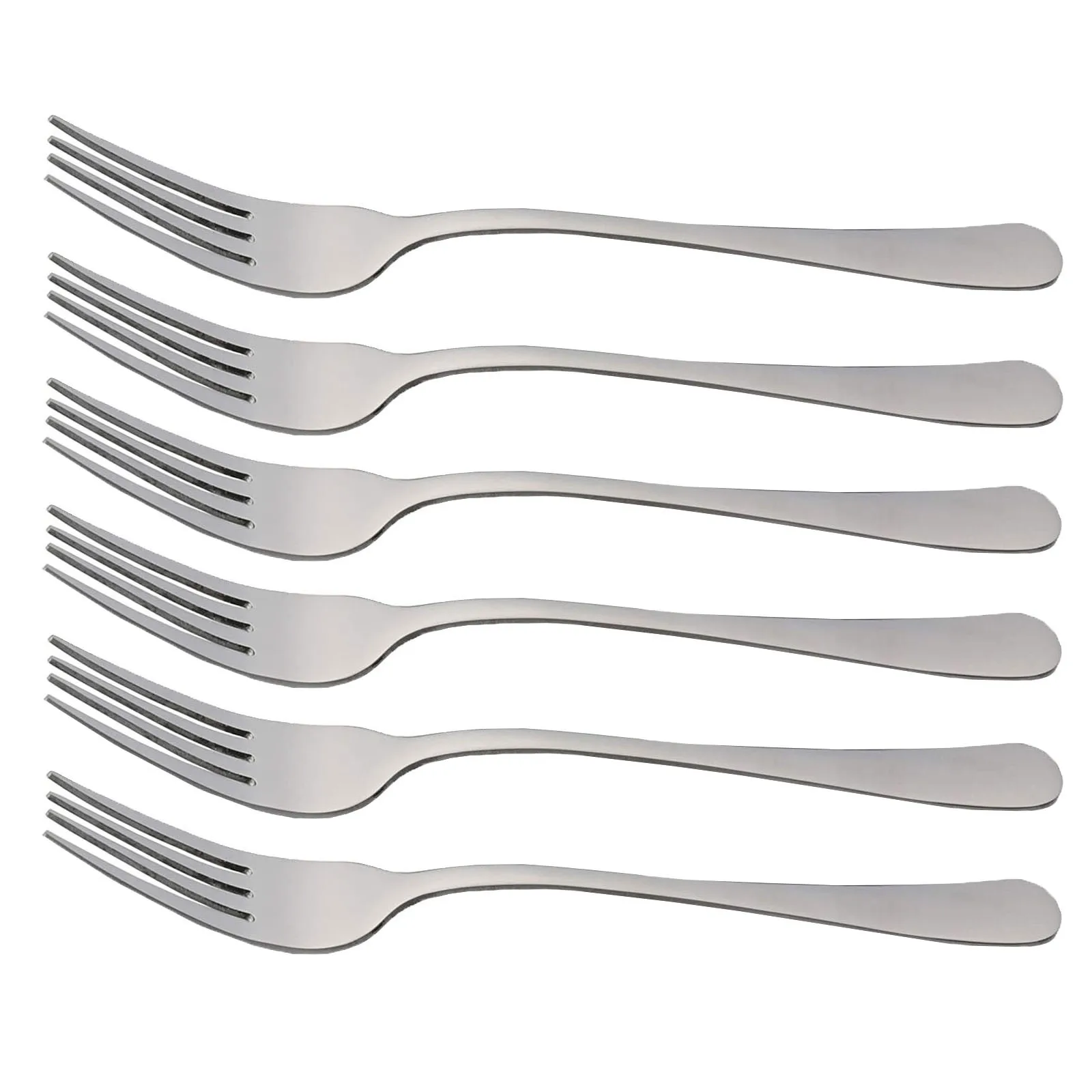 Fruit Fork Portable Cutlery Silverware Set 6Pcs Stainless Steel Dessert Forks Lovely Mini Snack Cake Cafeteria Home Kitchen