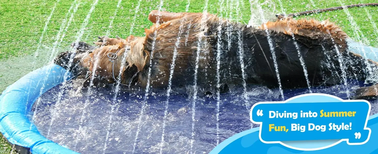 Inflatable pool for dogs,kiddie pool for dogs,water pads for kids let your summer the more funny!