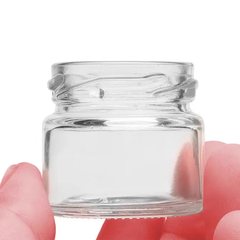 30 Pieces Mini Glass Honey Jars with Covers, 25ml Empty Glass Bottle, Wedding, Birthday Party, Return Gifts Glass Storage Jar 6